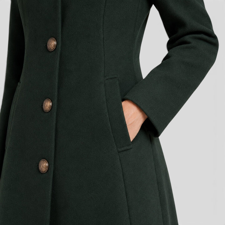 Pippa | Womens Coat Button-Front Stand Collar