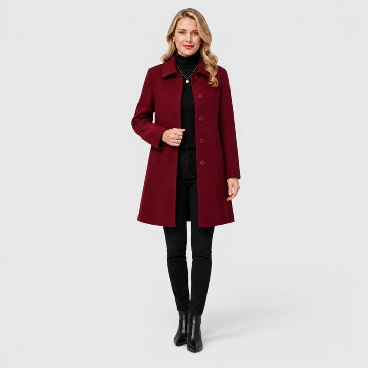 Felicity | Womens Coat Button-Front Wool Jacket