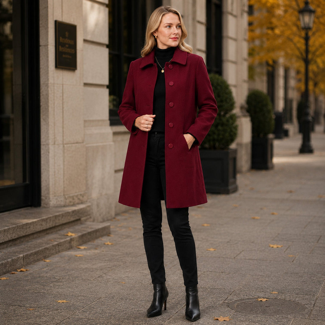 Felicity | Womens Coat Button-Front Wool Jacket