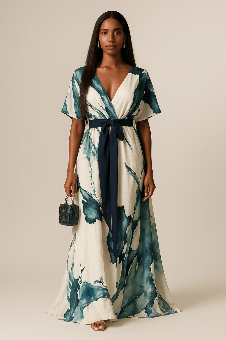 Bronte | Wedding Guest Floral Maxi Wrap Dress