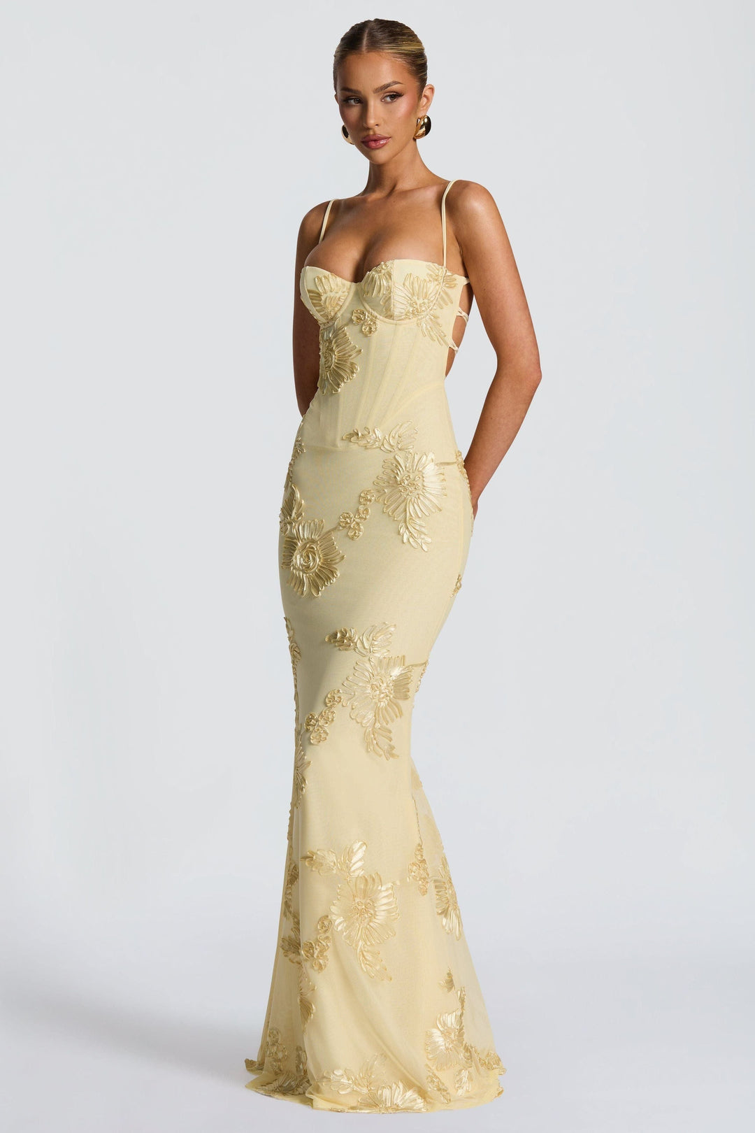 Daisy | Wedding Guest Floral Corset Maxi Dress