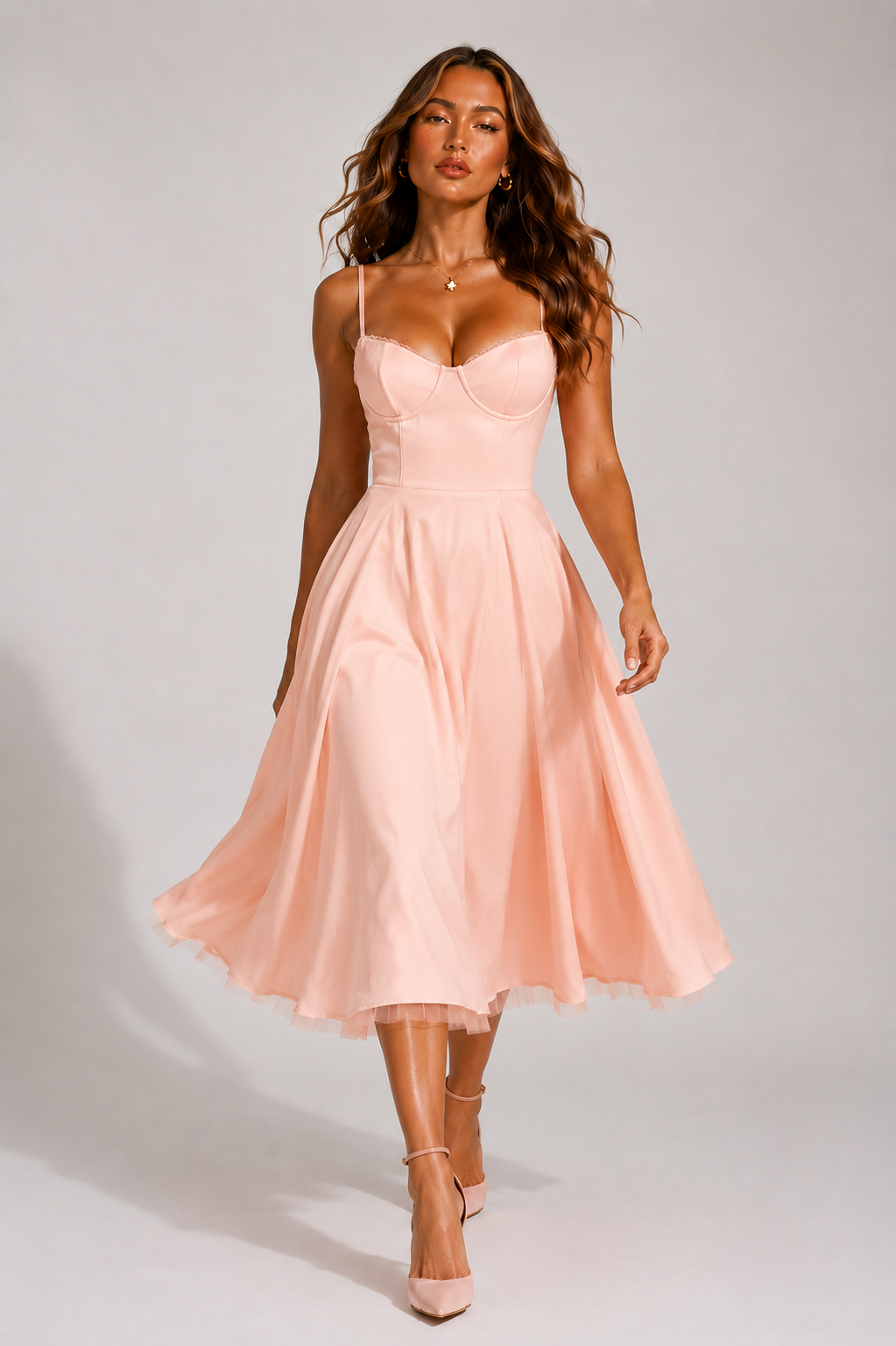 Elsie | Wedding Guest Bustier Midi Dress Women