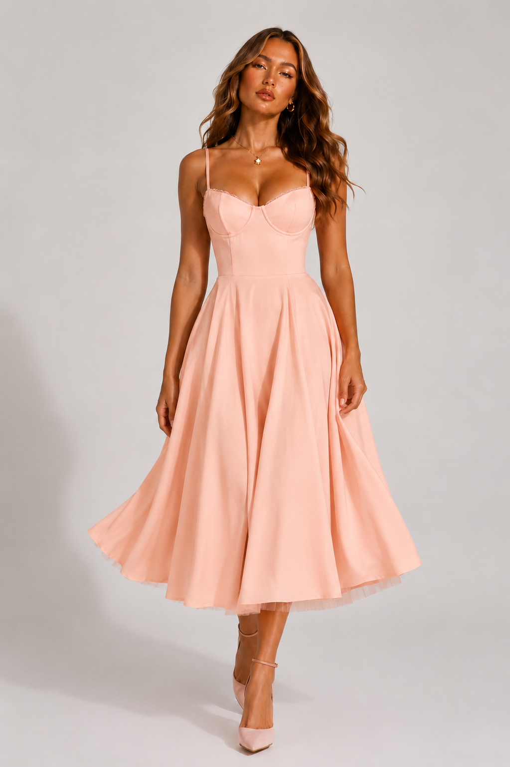 Elsie | Wedding Guest Bustier Midi Dress Women