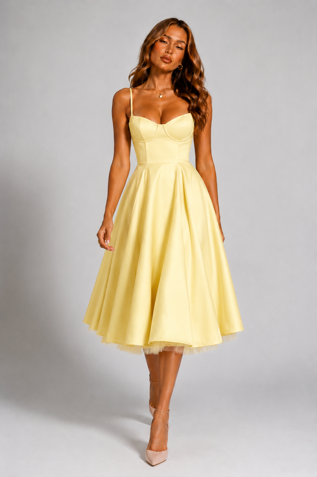 Elsie | Wedding Guest Bustier Midi Dress Women