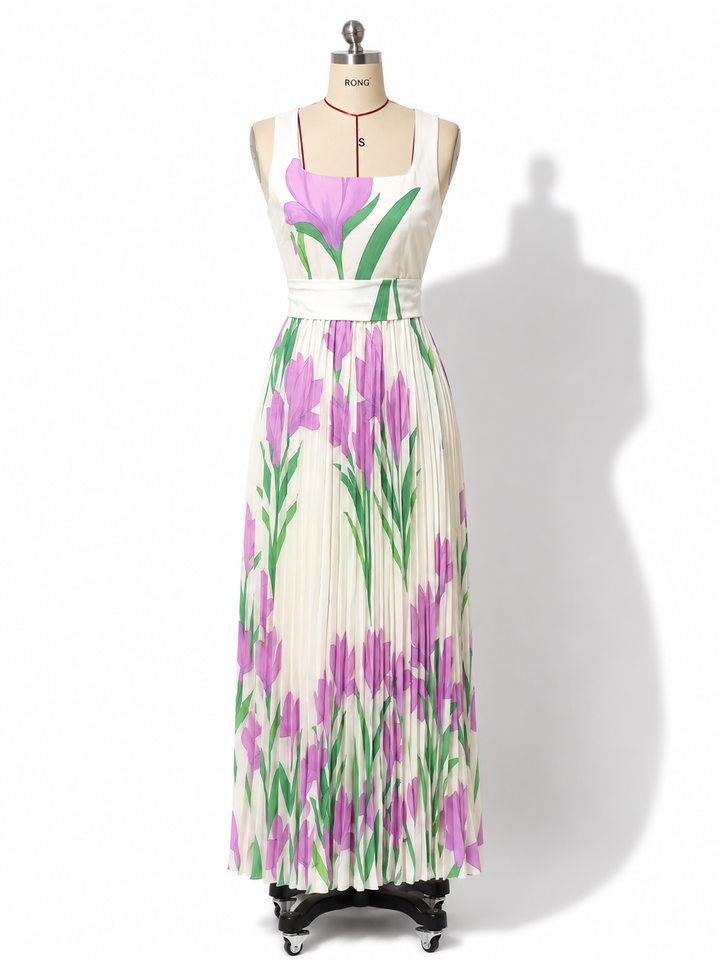 Georgia | Wedding Guest Pleated Maxi Dress