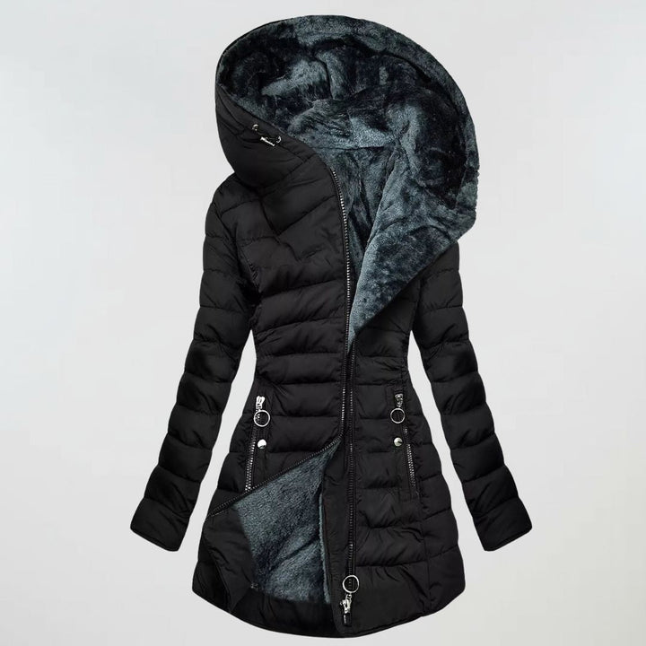 Rosie | Womens Quilted Ladies Puffer Jacket Faux Fur Hood