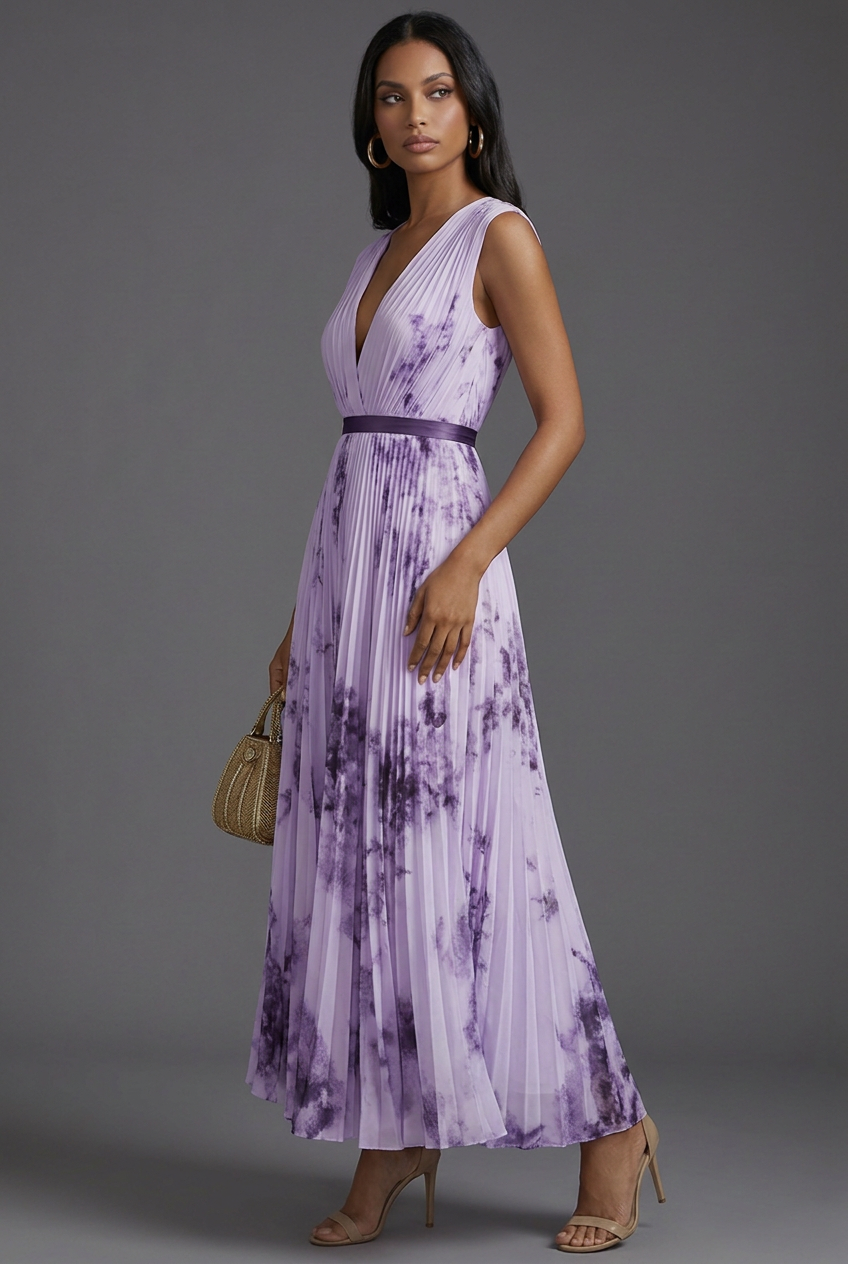 Beatrice | Wedding Guest Pleated Midi Dress