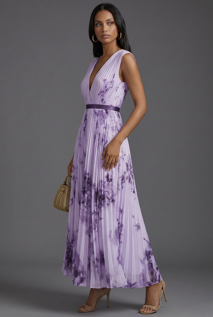 Beatrice | Wedding Guest Pleated Midi Dress