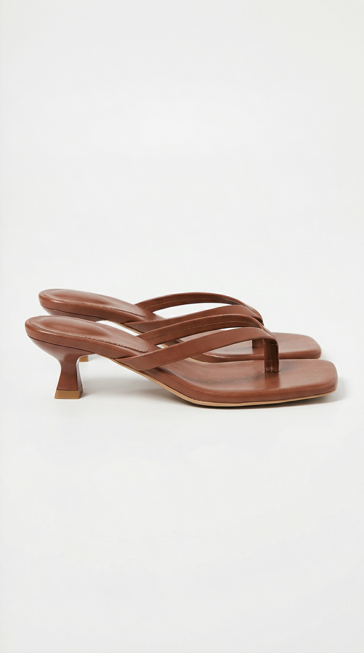 Sophia | Strappy Kitten Heel Mule Sandals