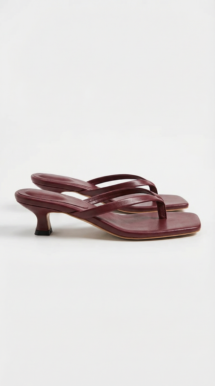 Sophia | Strappy Kitten Heel Mule Sandals