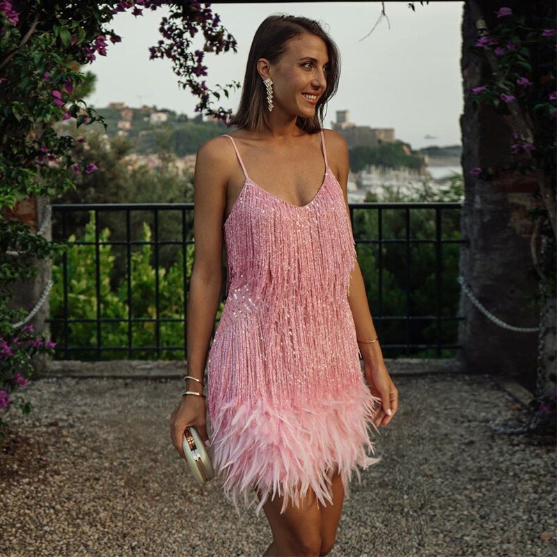 Willow | Wedding Guest Fringe Mini Dress