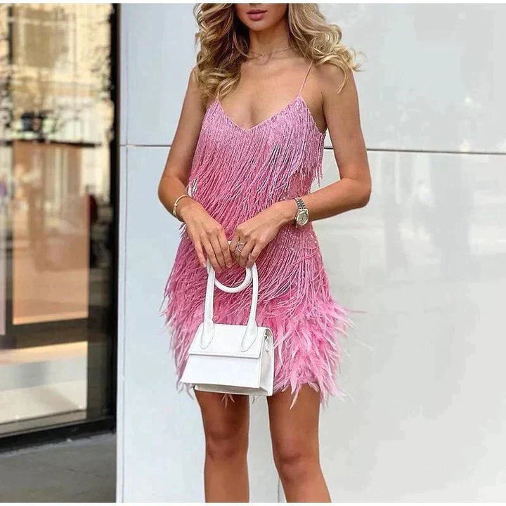 Willow | Wedding Guest Fringe Mini Dress