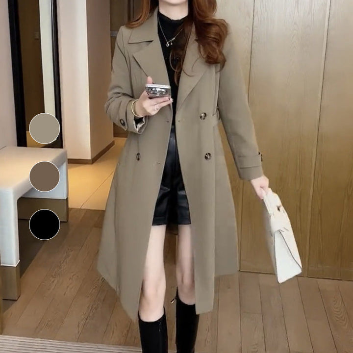 Sophia | Double-Breasted Longline Womens Coat