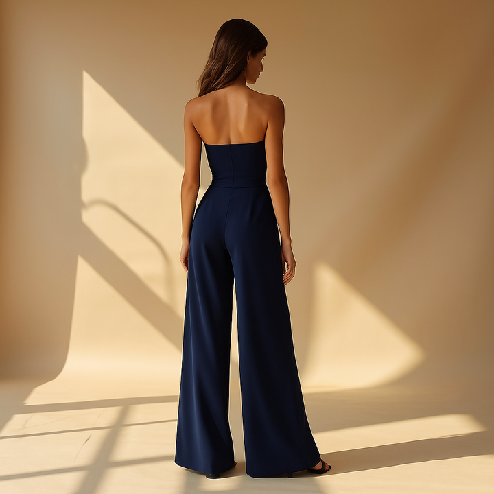 Tamsin | Strapless Wide-Leg Wedding Guest Jumpsuit
