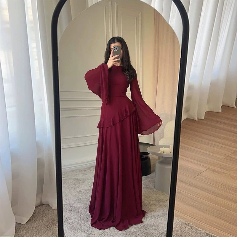 Darcey | Wedding Guest Flared Sleeve Maxi Dress
