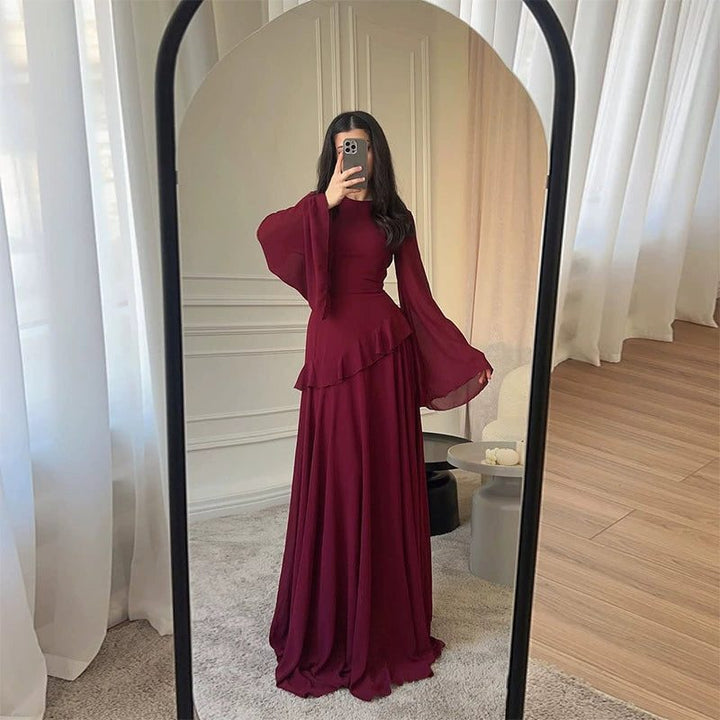 Darcey | Wedding Guest Flared Sleeve Maxi Dress