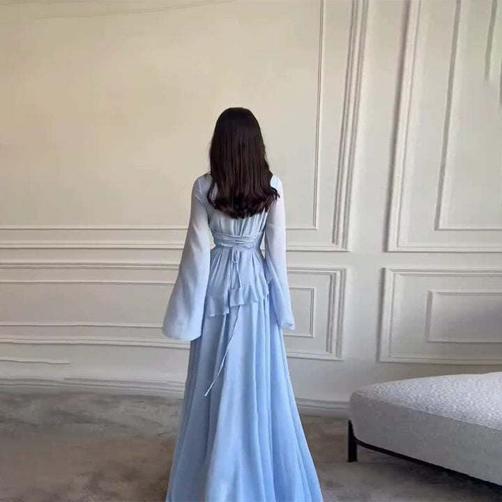 Darcey | Wedding Guest Flared Sleeve Maxi Dress