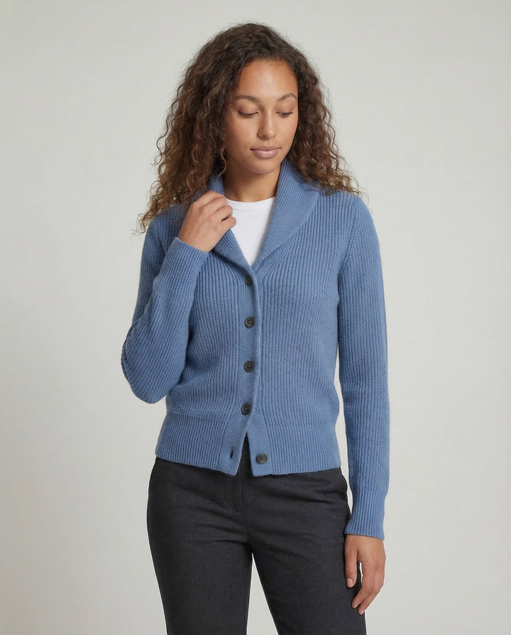 Isla | Ribbed Shawl Collar Women Clothing Cardigan