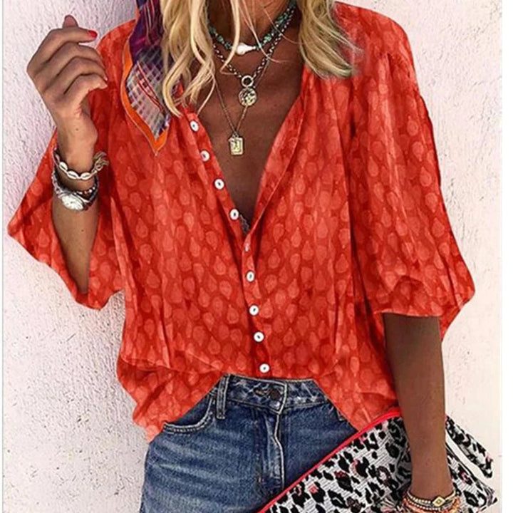 Sienna | Women Clothing Polka Dot Button-Down Blouse