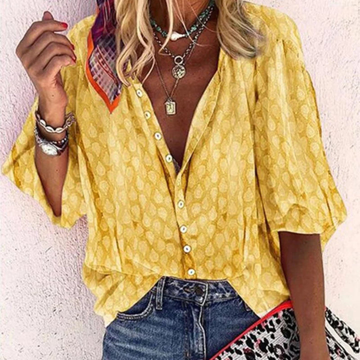 Sienna | Women Clothing Polka Dot Button-Down Blouse