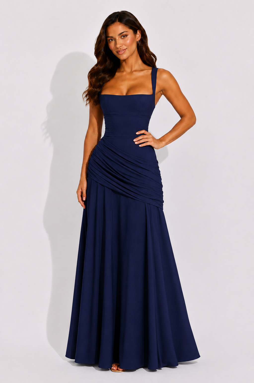 Felicity | Wedding Guest Ruched Maxi Dress