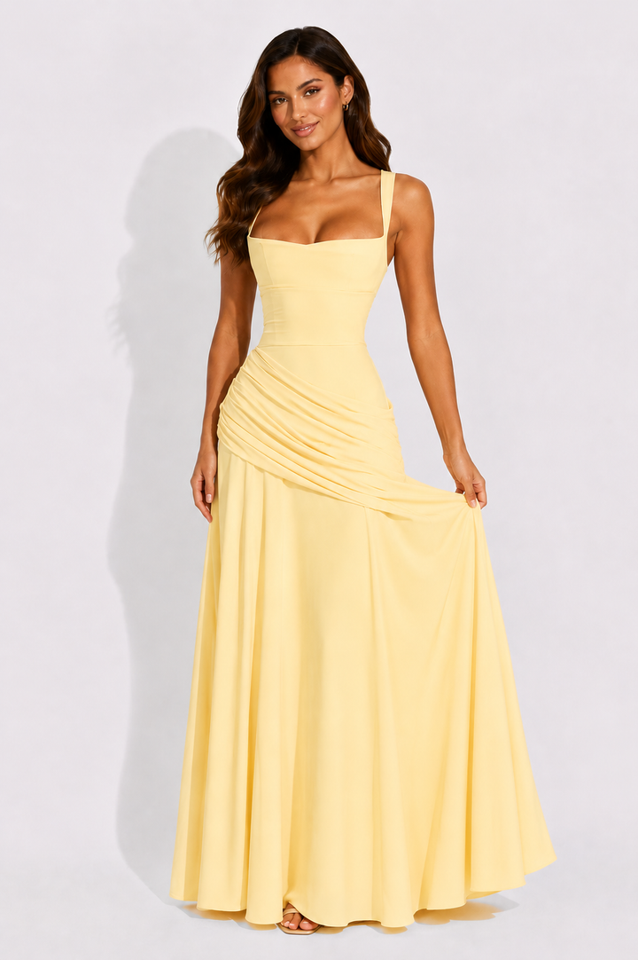 Felicity | Wedding Guest Ruched Maxi Dress