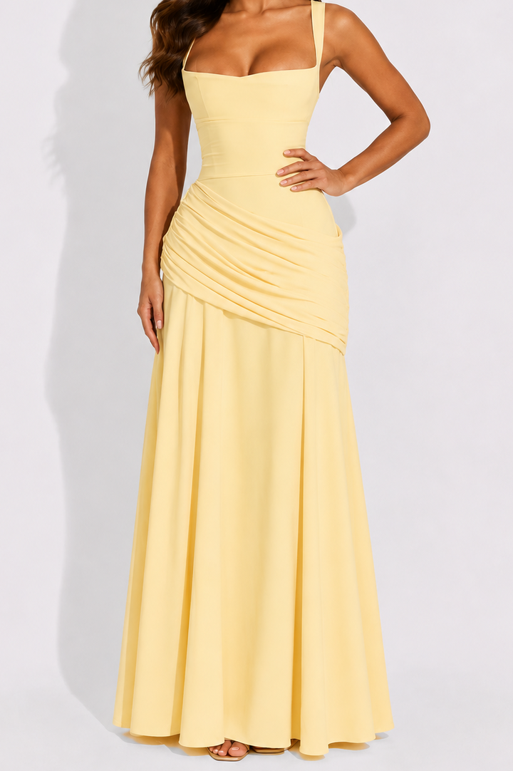 Felicity | Wedding Guest Ruched Maxi Dress