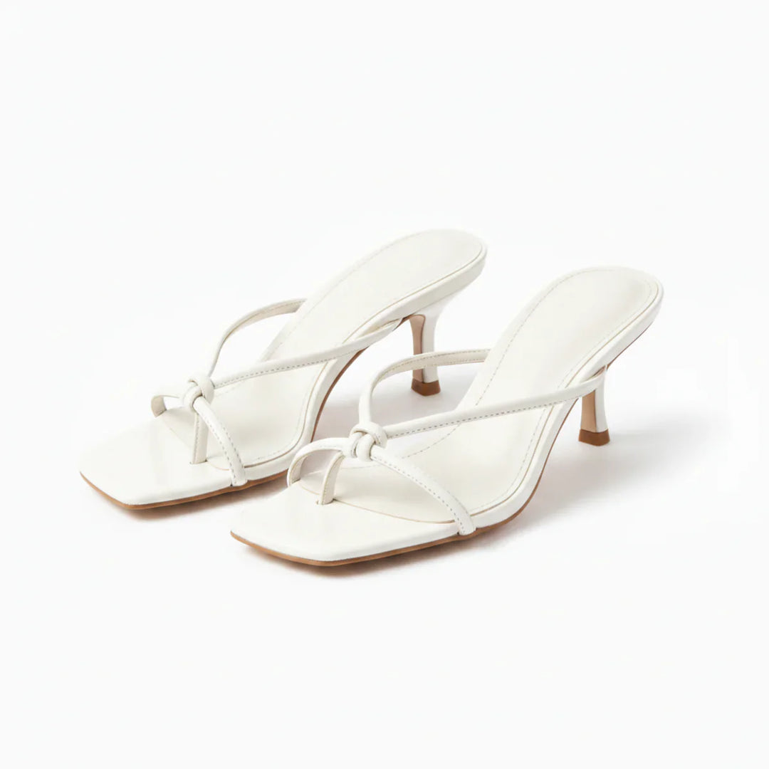 Alice | Strappy Kitten Heel Mule Sandals