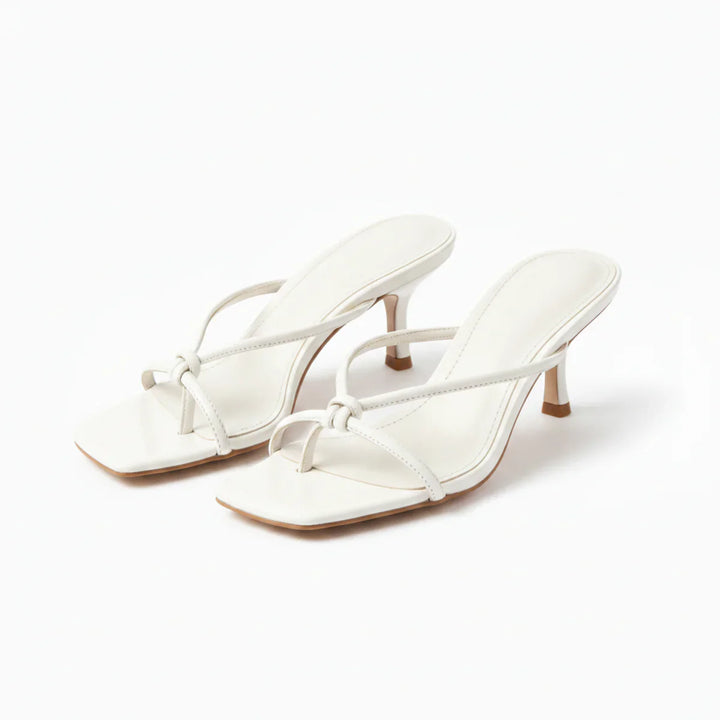 Alice | Strappy Kitten Heel Mule Sandals