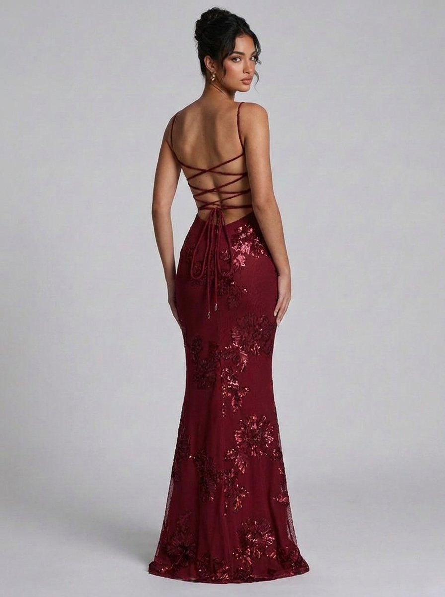 Alice | Sequin Corset Mermaid Maxi Dress