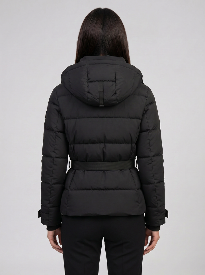 Nancy | Belted Ladies Puffer Jacket Women Black