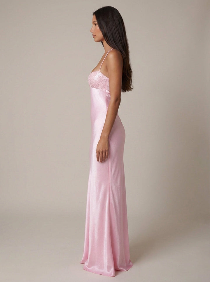 Willow | Pearl Embellished Wedding Guest Maxi Dress