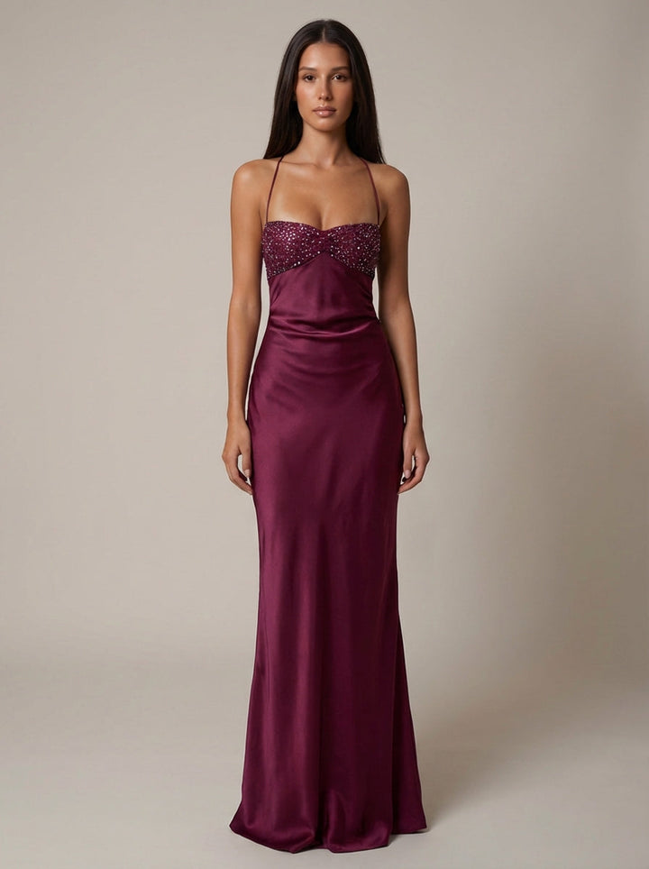 Willow | Pearl Embellished Wedding Guest Maxi Dress