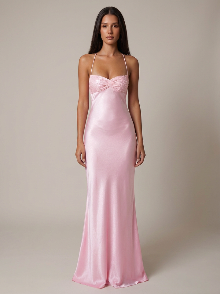 Willow | Pearl Embellished Wedding Guest Maxi Dress