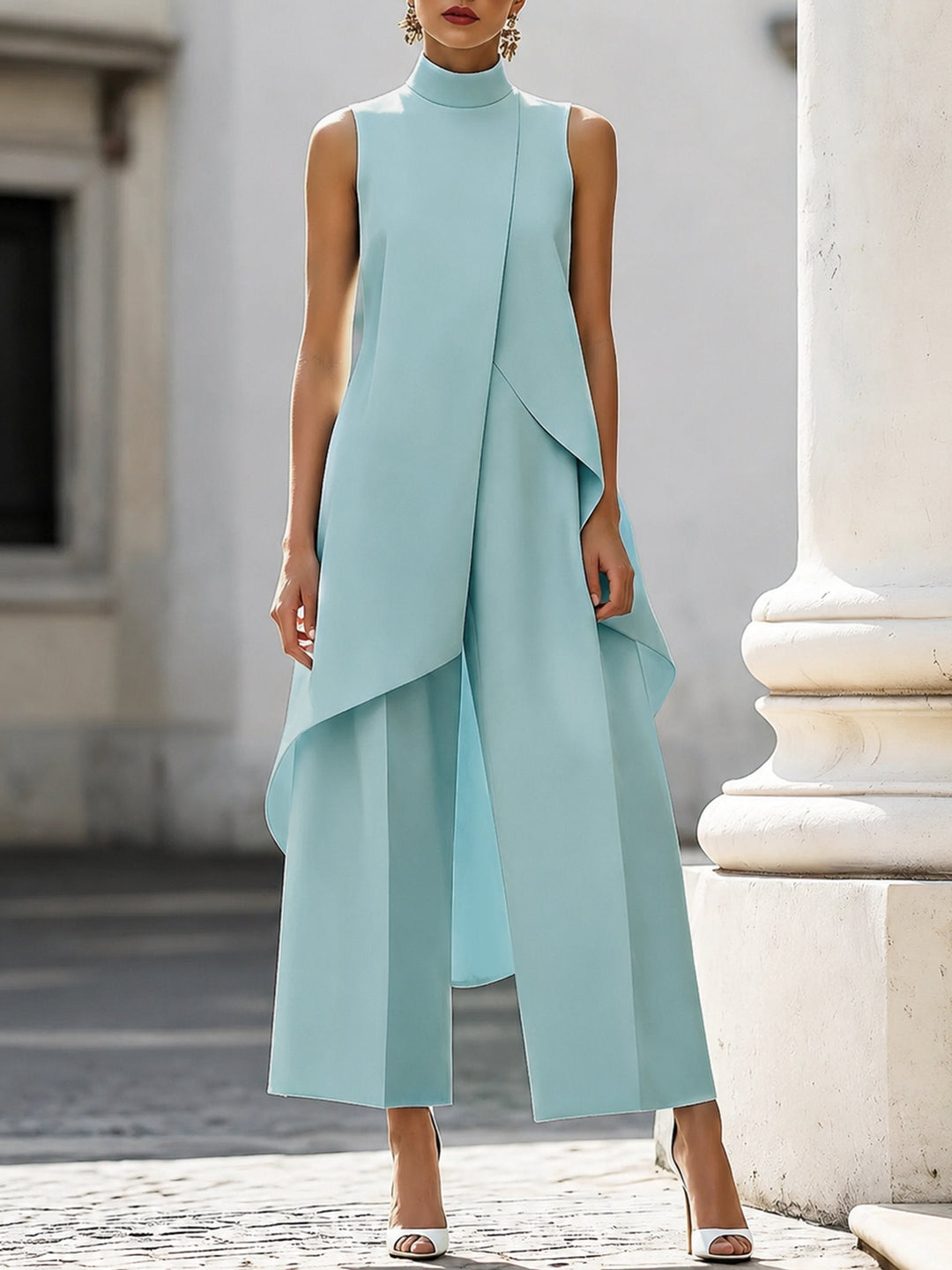 Alice | Women Clothing Sleeveless Ruffle Two-Piece Set