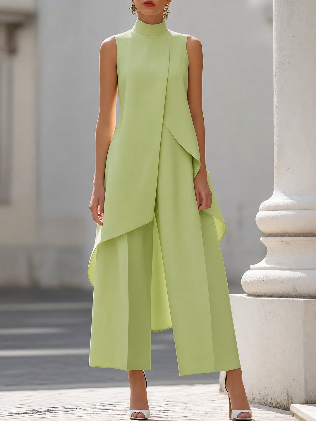 Alice | Women Clothing Sleeveless Ruffle Two-Piece Set