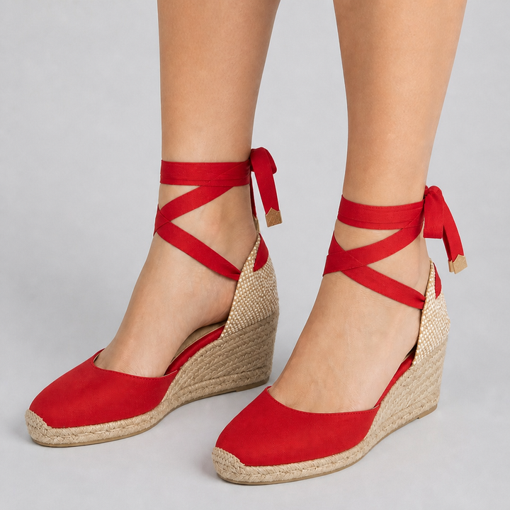 Cressida | Women Ankle Tie Wedge Espadrille Sandals