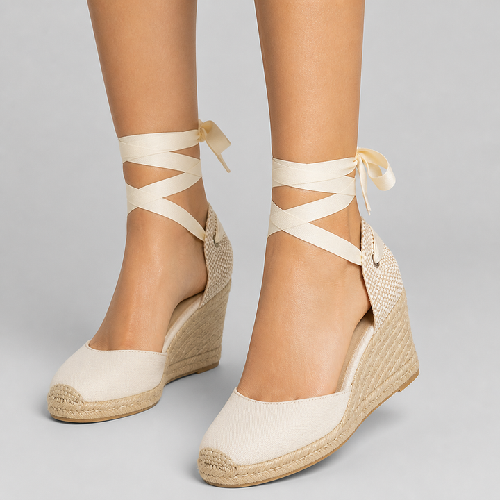 Cressida | Women Ankle Tie Wedge Espadrille Sandals