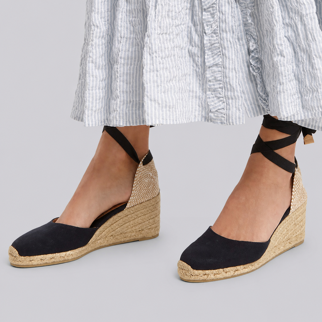 Cressida | Women Ankle Tie Wedge Espadrille Sandals