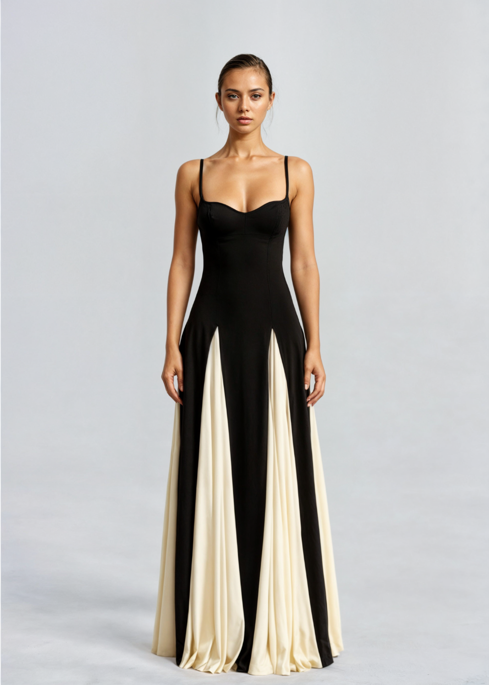 Lottie | Black and White Maxi Dress Women