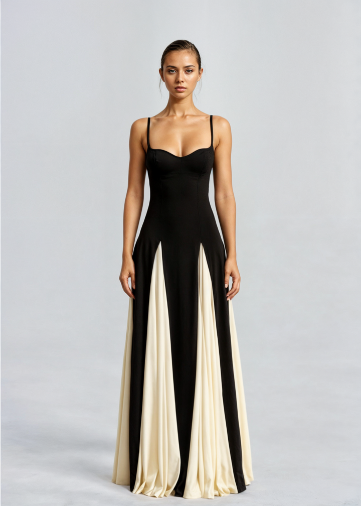 Lottie | Black and White Maxi Dress Women