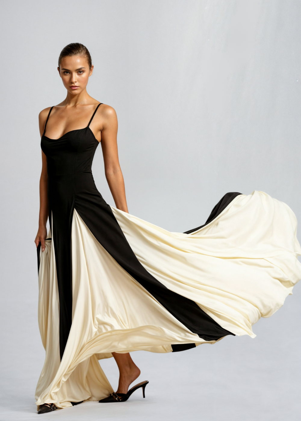 Lottie | Black and White Maxi Dress Women
