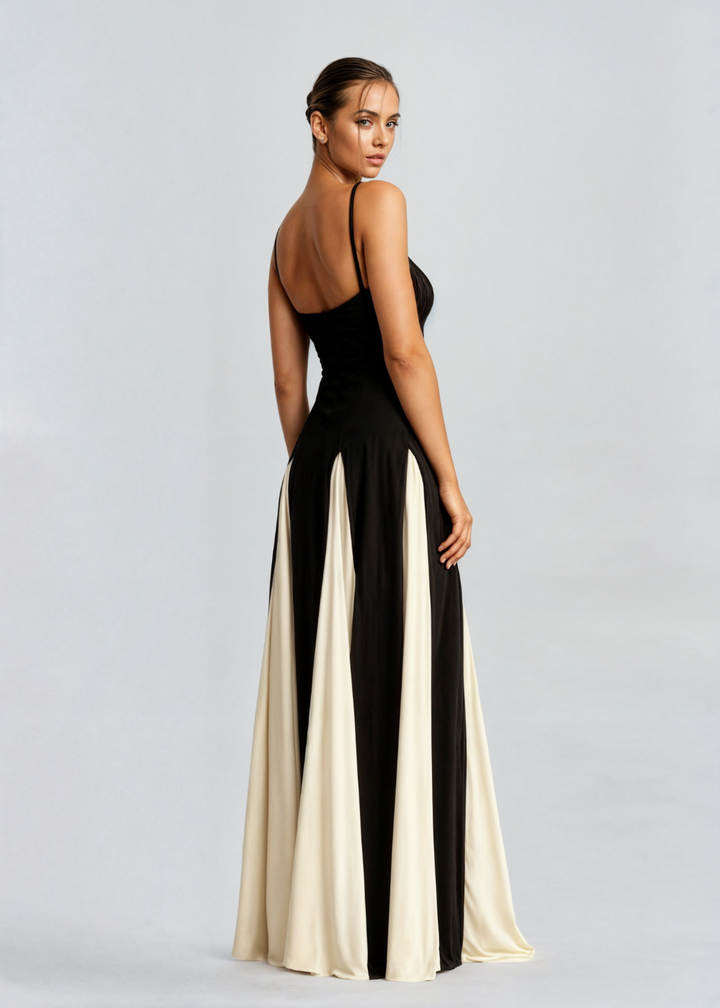 Lottie | Black and White Maxi Dress Women