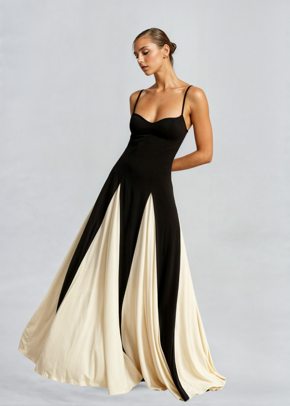 Lottie | Black and White Maxi Dress Women