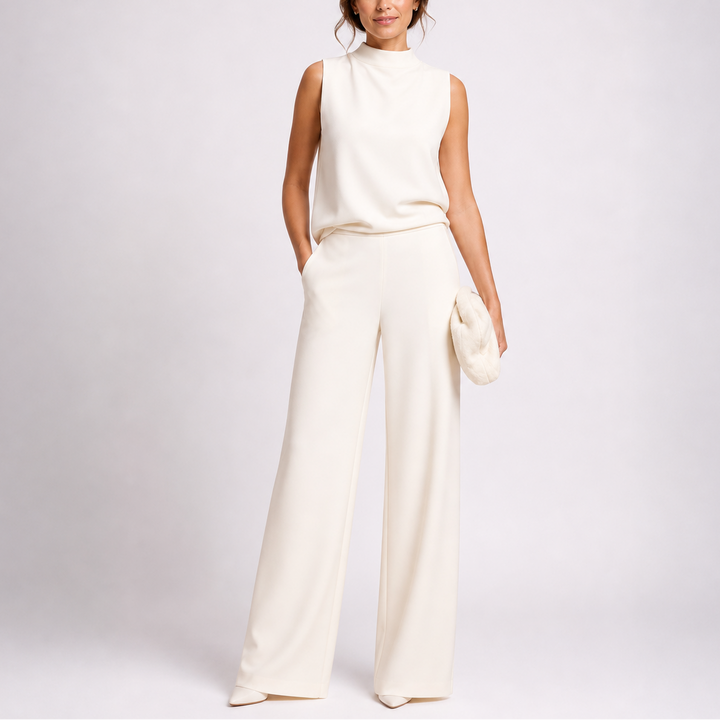 Rosie | Sleeveless Wide-Leg Wedding Guest Jumpsuit