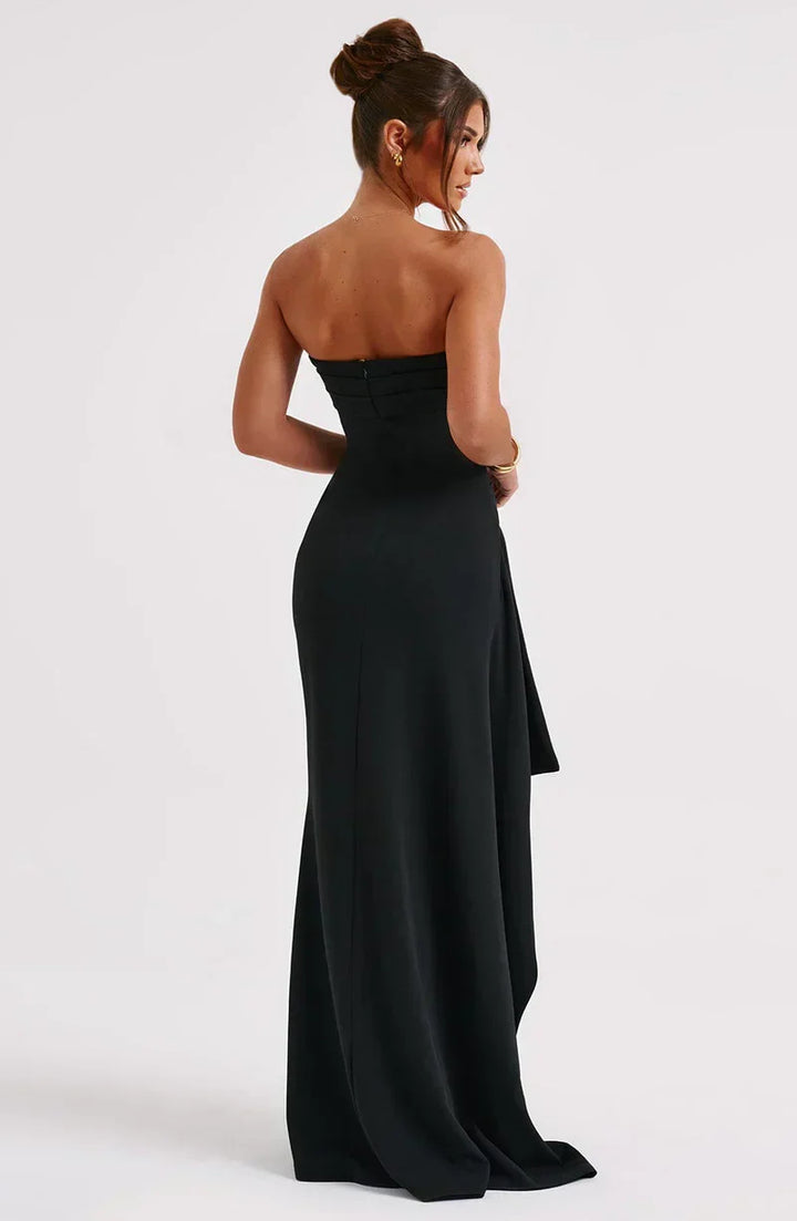 Nancy | Strapless Maxi Dress Wedding Guest Gown