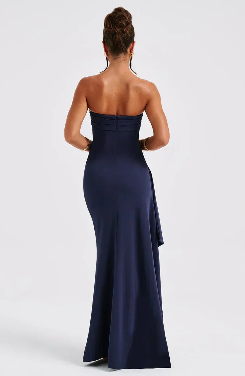 Nancy | Strapless Maxi Dress Wedding Guest Gown
